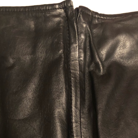 ROSENOIR - Women’s Black 100% Genuine Leather Black Short Skirt - Size 13/14 - Picture 9 of 12
